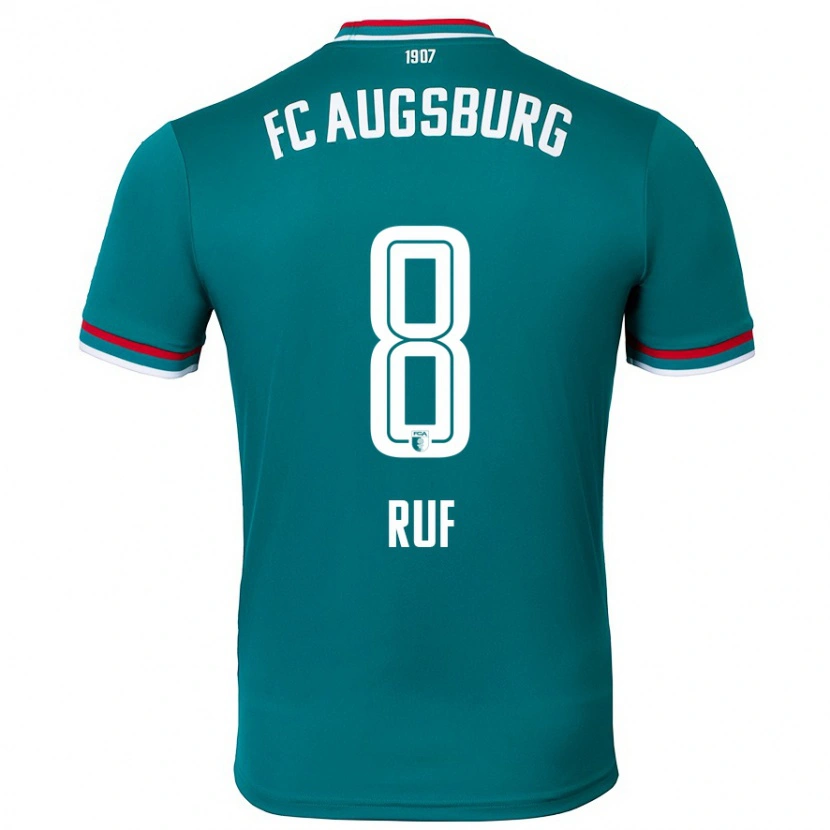 Danxen Mænd Jonas Ruf #8 Mørkegrøn Udebane Spillertrøjer 2024/25 Trøje T-Shirt