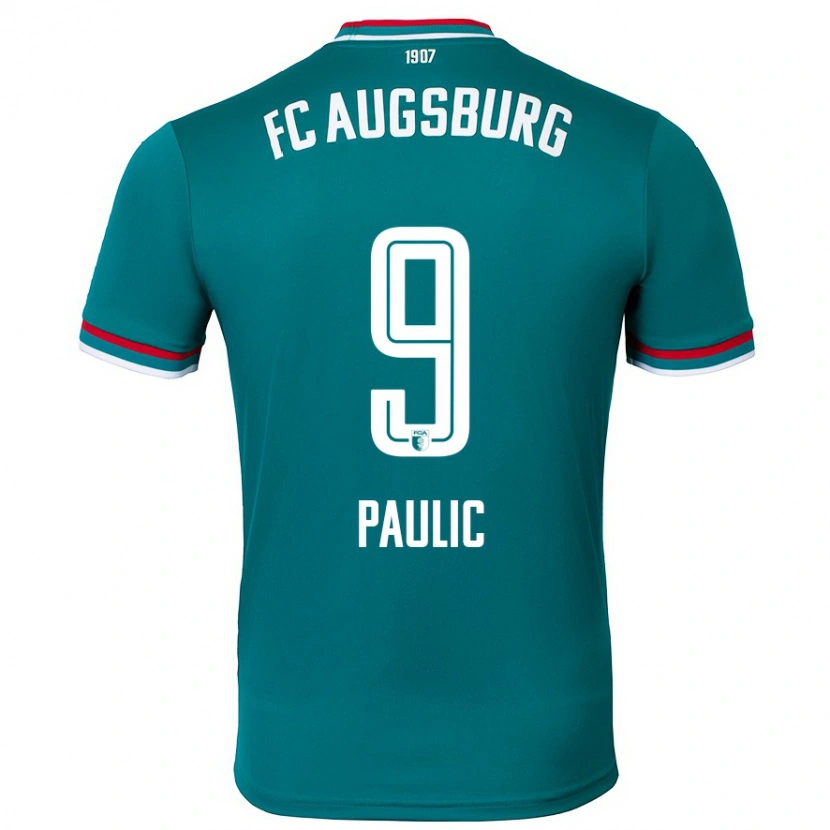 Danxen Mænd Anthony Paulic #9 Mørkegrøn Udebane Spillertrøjer 2024/25 Trøje T-Shirt