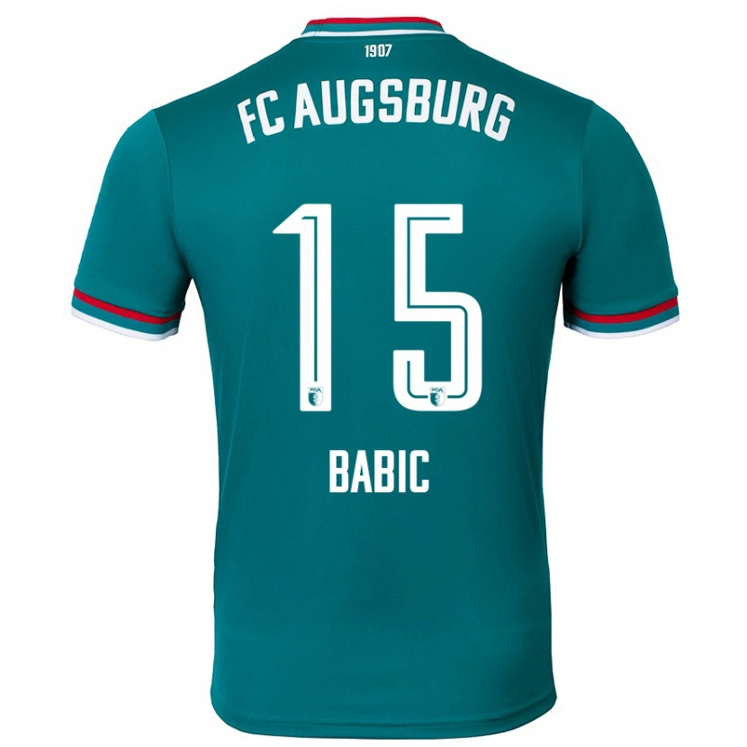 Danxen Mænd David Babic #15 Mørkegrøn Udebane Spillertrøjer 2024/25 Trøje T-Shirt