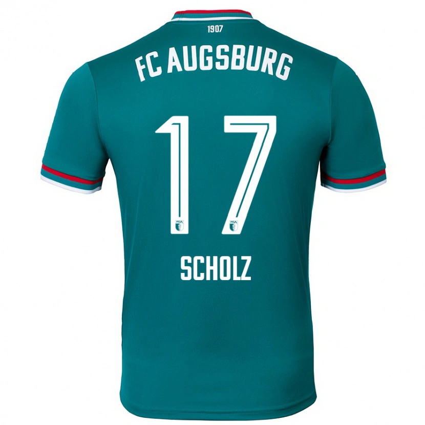 Danxen Mænd Jerome Scholz #17 Mørkegrøn Udebane Spillertrøjer 2024/25 Trøje T-Shirt