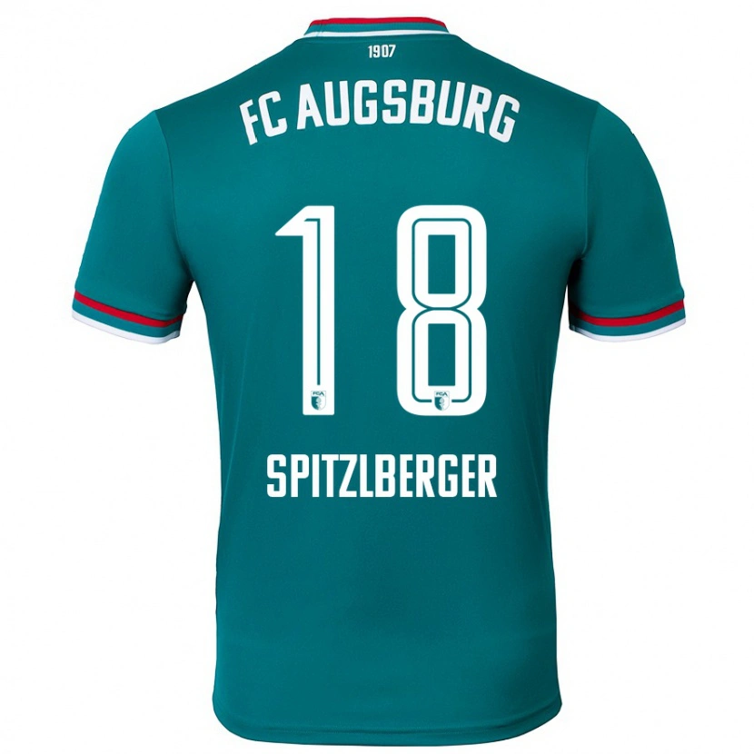 Danxen Mænd Jordan Spitzlberger #18 Mørkegrøn Udebane Spillertrøjer 2024/25 Trøje T-Shirt