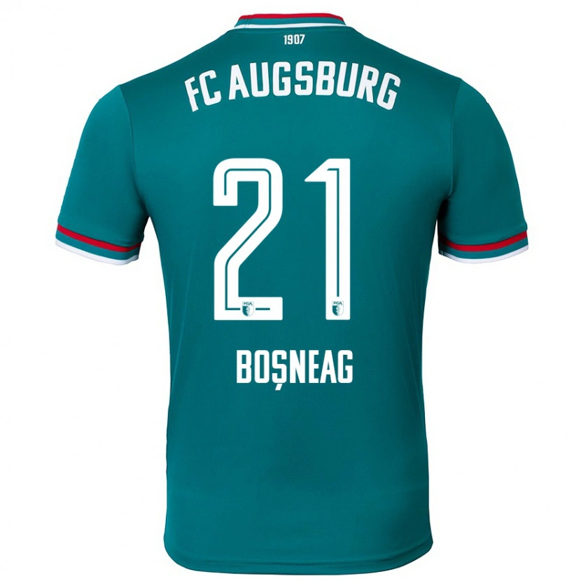 Danxen Mænd Ioan Boșneag #21 Mørkegrøn Udebane Spillertrøjer 2024/25 Trøje T-Shirt