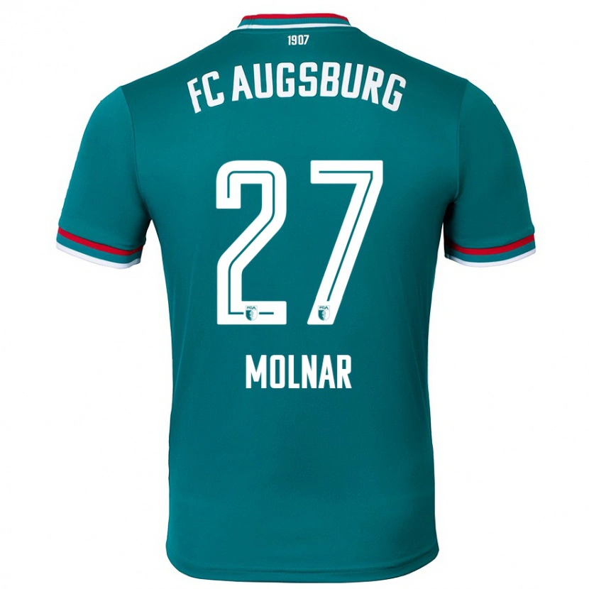 Danxen Mænd Lars Molnar #27 Mørkegrøn Udebane Spillertrøjer 2024/25 Trøje T-Shirt