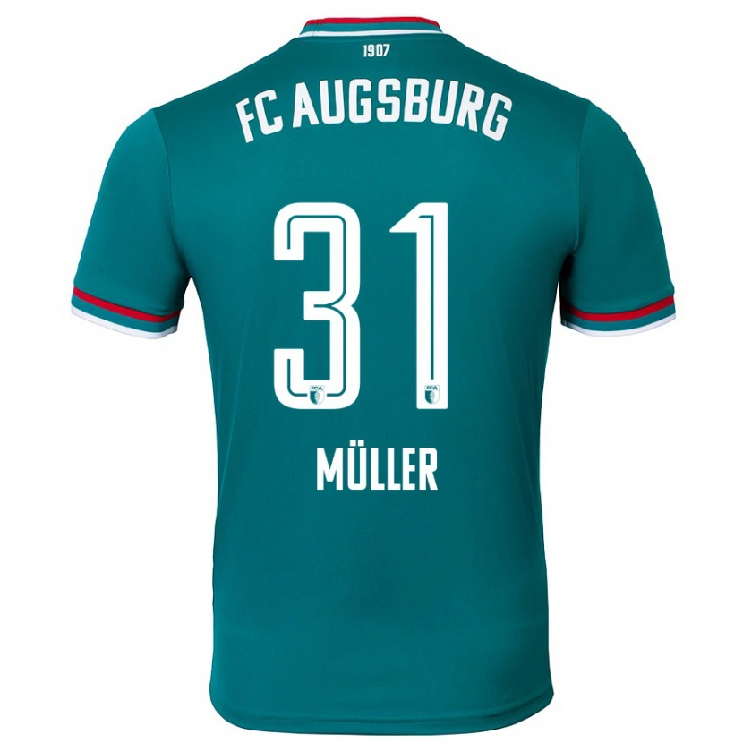 Danxen Mænd Noah Müller #31 Mørkegrøn Udebane Spillertrøjer 2024/25 Trøje T-Shirt