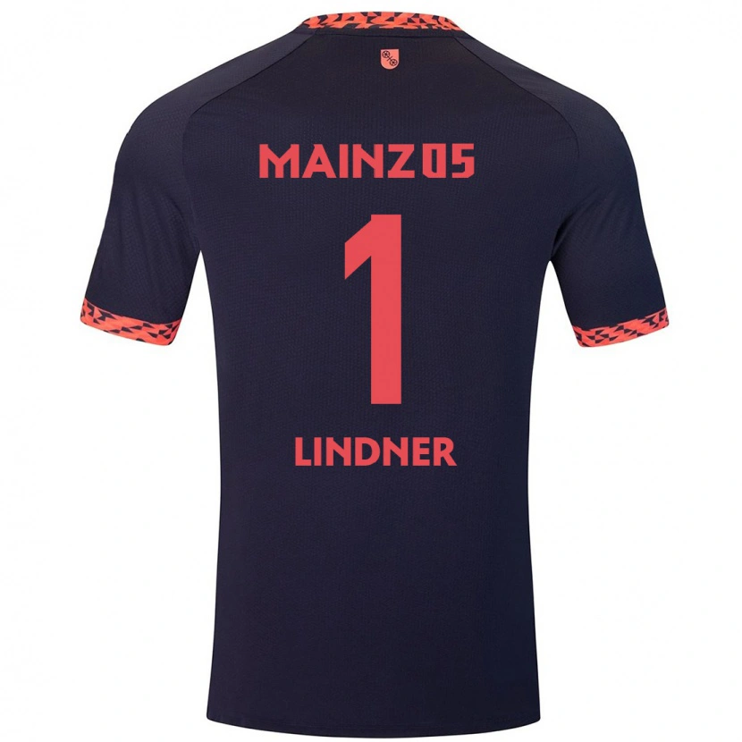 Danxen Mænd Sophie Lindner #1 Blå Koralrød Udebane Spillertrøjer 2024/25 Trøje T-Shirt