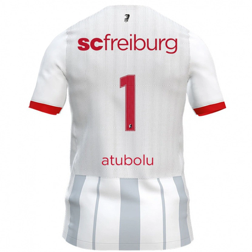 Danxen Mænd Noah Atubolu #1 Hvid Grå Udebane Spillertrøjer 2024/25 Trøje T-Shirt