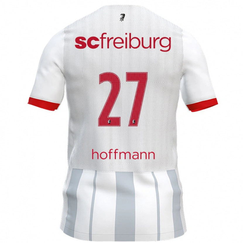 Danxen Mænd Giovanna Hoffmann #27 Hvid Grå Udebane Spillertrøjer 2024/25 Trøje T-Shirt