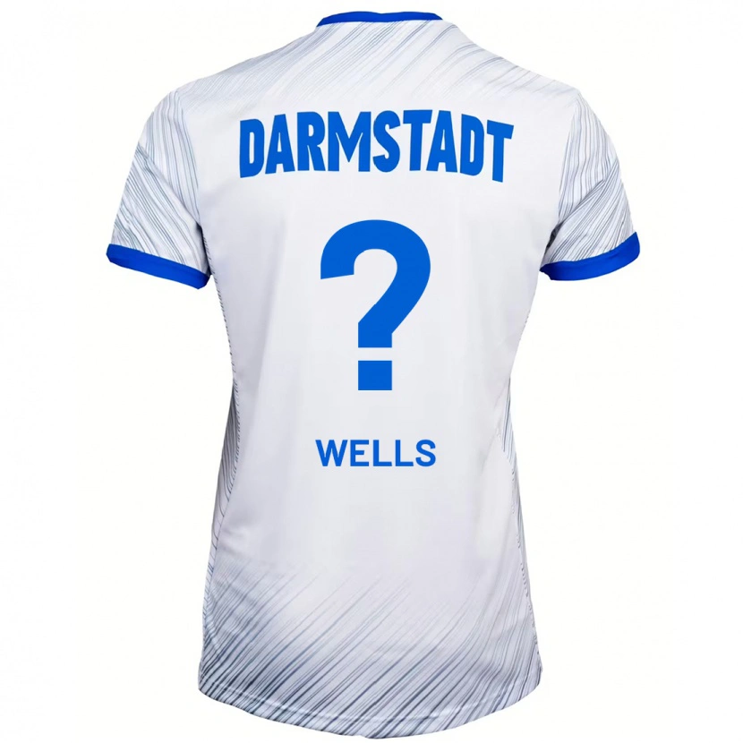Danxen Mænd Finnley Wells #0 Hvid Blå Udebane Spillertrøjer 2024/25 Trøje T-Shirt