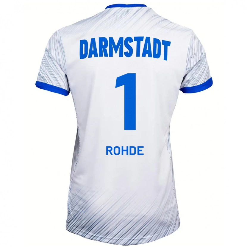 Danxen Mænd Til Rohde #1 Hvid Blå Udebane Spillertrøjer 2024/25 Trøje T-Shirt