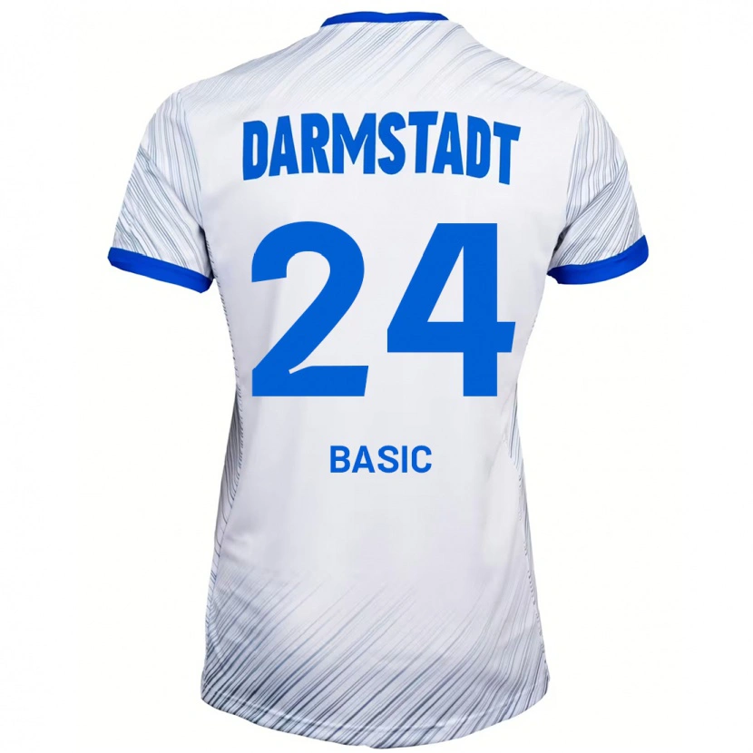 Danxen Mænd Benjamin Basic #24 Hvid Blå Udebane Spillertrøjer 2024/25 Trøje T-Shirt
