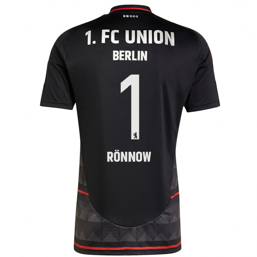 Danxen Mænd Frederik Rönnow #1 Sort Udebane Spillertrøjer 2024/25 Trøje T-Shirt