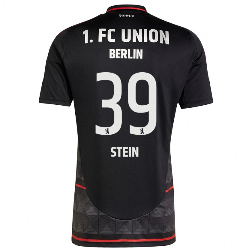 Danxen Mænd Yannic Stein #39 Sort Udebane Spillertrøjer 2024/25 Trøje T-Shirt
