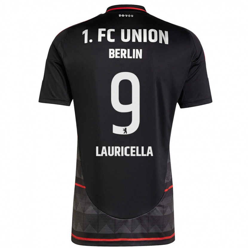 Danxen Mænd Guiseppe Lauricella #9 Sort Udebane Spillertrøjer 2024/25 Trøje T-Shirt