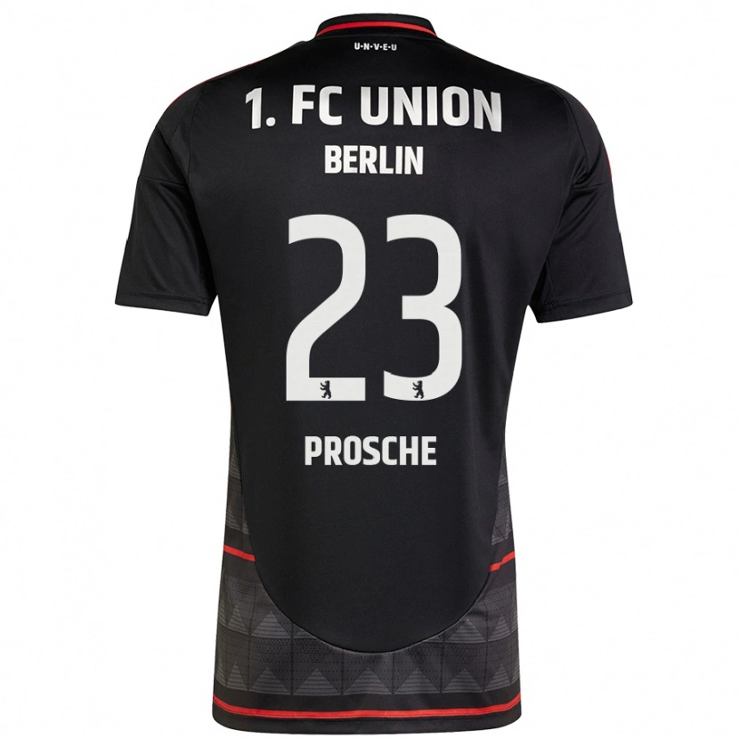 Danxen Mænd Leon Prosche #23 Sort Udebane Spillertrøjer 2024/25 Trøje T-Shirt