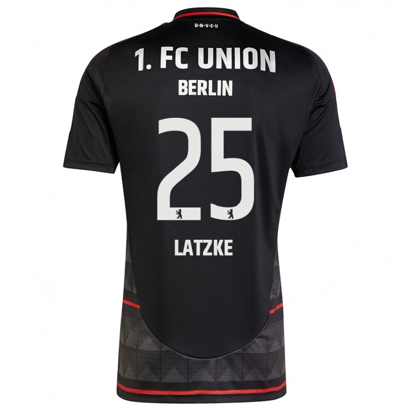Danxen Mænd Jannes Latzke #25 Sort Udebane Spillertrøjer 2024/25 Trøje T-Shirt