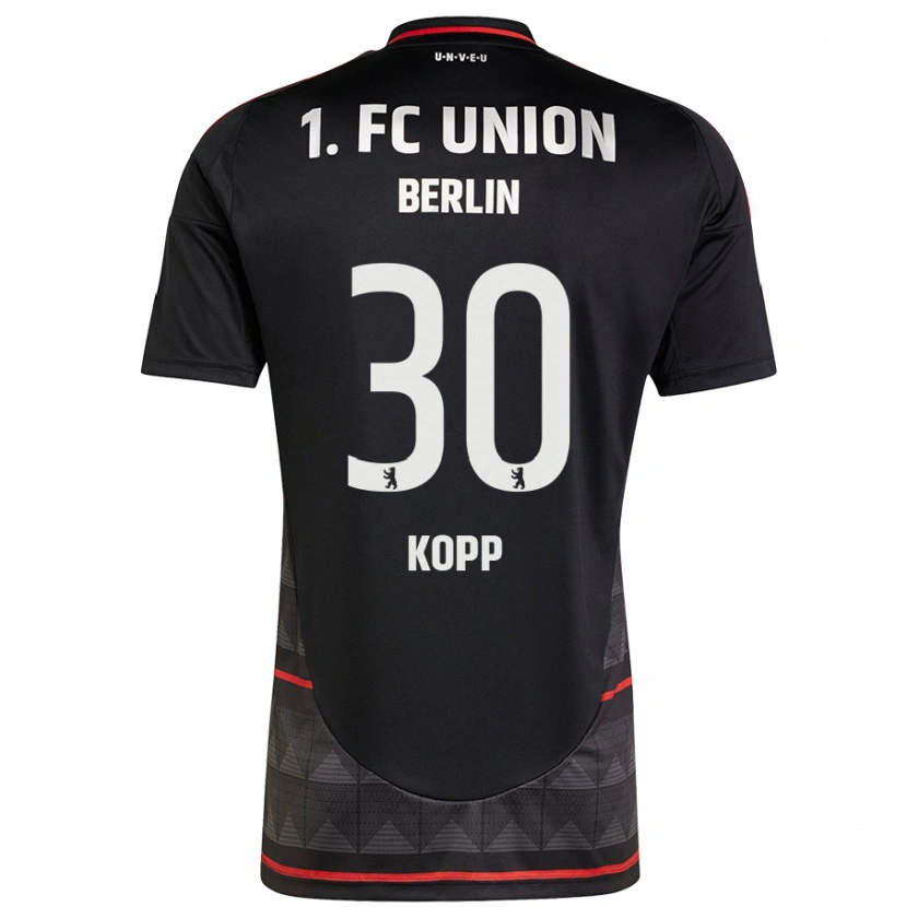 Danxen Mænd Marvin Kopp #30 Sort Udebane Spillertrøjer 2024/25 Trøje T-Shirt