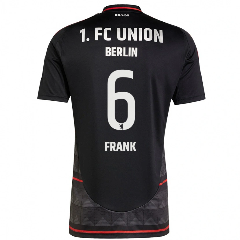 Danxen Mænd Celine Frank #6 Sort Udebane Spillertrøjer 2024/25 Trøje T-Shirt