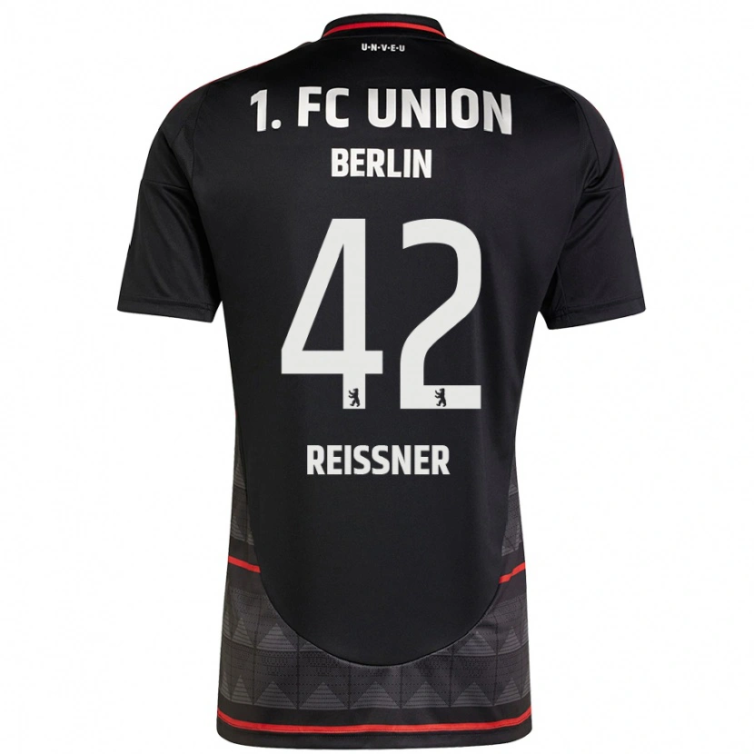 Danxen Mænd Naika Reissner #42 Sort Udebane Spillertrøjer 2024/25 Trøje T-Shirt
