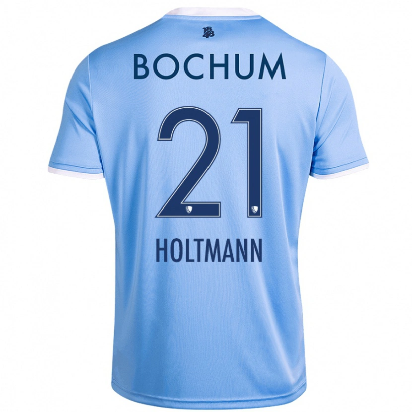 Danxen Mænd Gerrit Holtmann #21 Himmelblå Udebane Spillertrøjer 2024/25 Trøje T-Shirt