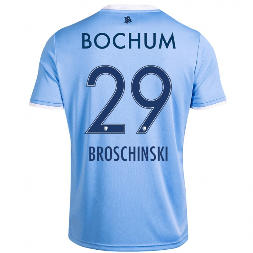 Danxen Mænd Moritz Broschinski #29 Himmelblå Udebane Spillertrøjer 2024/25 Trøje T-Shirt