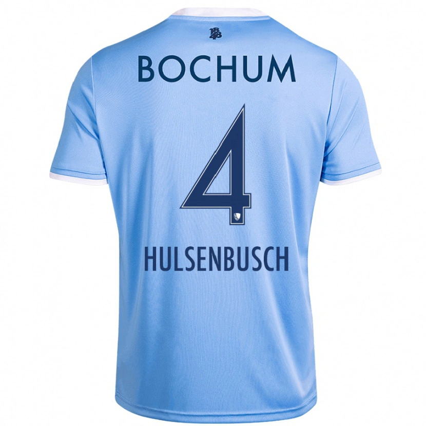 Danxen Mænd Daniel Hülsenbusch #4 Himmelblå Udebane Spillertrøjer 2024/25 Trøje T-Shirt