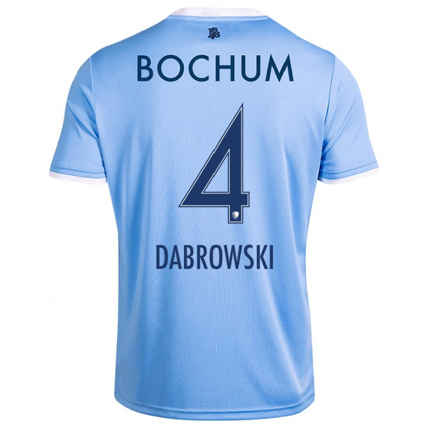 Danxen Mænd Luc Dabrowski #4 Himmelblå Udebane Spillertrøjer 2024/25 Trøje T-Shirt