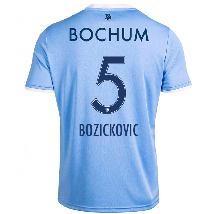 Danxen Mænd Niko Bozickovic #5 Himmelblå Udebane Spillertrøjer 2024/25 Trøje T-Shirt