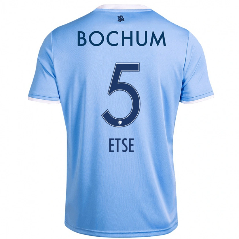 Danxen Mænd Julian Etse #5 Himmelblå Udebane Spillertrøjer 2024/25 Trøje T-Shirt