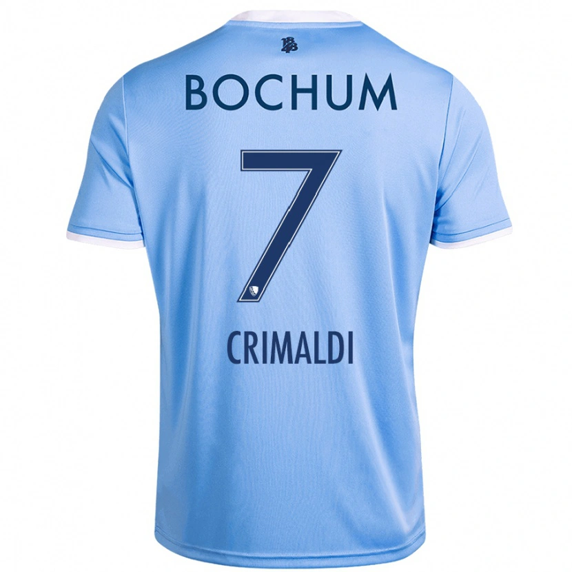 Danxen Mænd Alessandro Crimaldi #7 Himmelblå Udebane Spillertrøjer 2024/25 Trøje T-Shirt