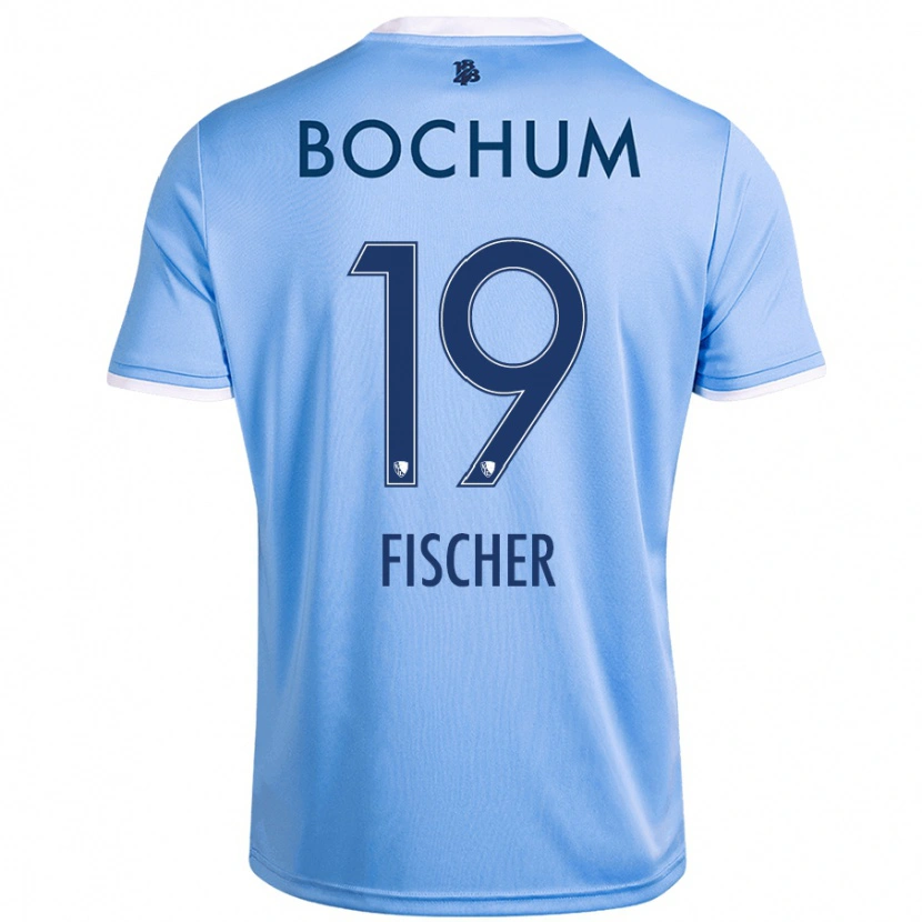 Danxen Mænd Desmond Fischer #19 Himmelblå Udebane Spillertrøjer 2024/25 Trøje T-Shirt
