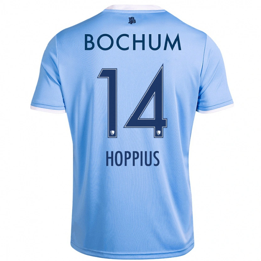 Danxen Mænd Dörthe Hoppius #14 Himmelblå Udebane Spillertrøjer 2024/25 Trøje T-Shirt