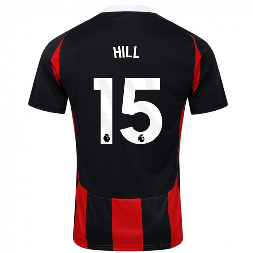 Danxen Mænd Anisha Hill #15 Sort Rød Udebane Spillertrøjer 2024/25 Trøje T-Shirt