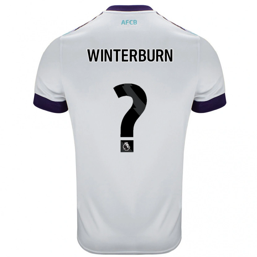 Danxen Mænd Ben Winterburn #0 Hvid Grøn Lilla Udebane Spillertrøjer 2024/25 Trøje T-Shirt