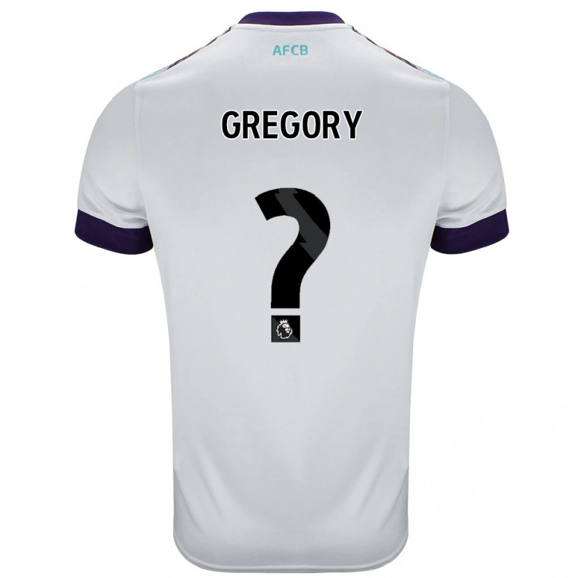 Danxen Mænd Karlos Gregory #0 Hvid Grøn Lilla Udebane Spillertrøjer 2024/25 Trøje T-Shirt