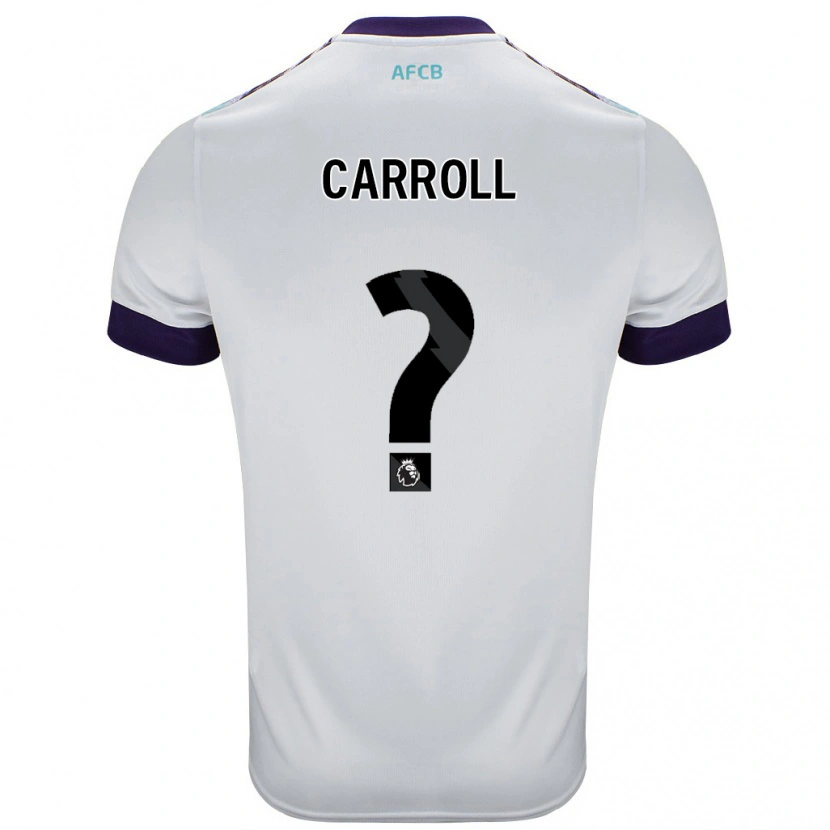 Danxen Mænd Ryan Carroll #0 Hvid Grøn Lilla Udebane Spillertrøjer 2024/25 Trøje T-Shirt