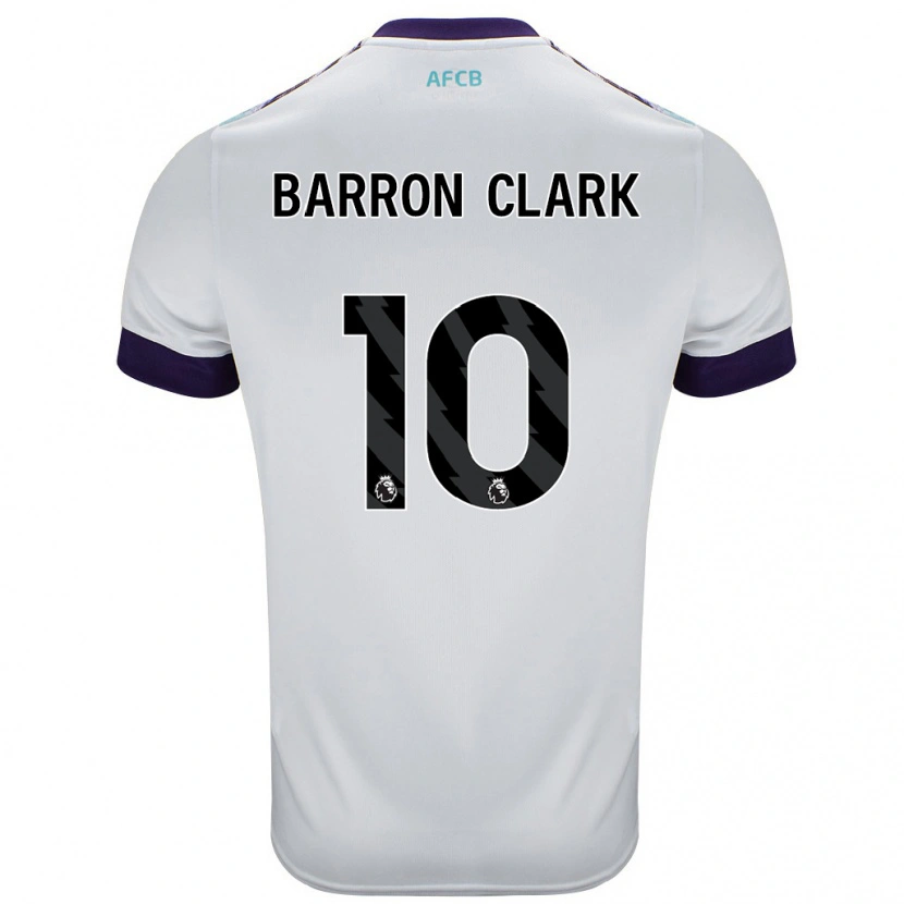 Danxen Mænd Molly Barron-Clark #10 Hvid Grøn Lilla Udebane Spillertrøjer 2024/25 Trøje T-Shirt