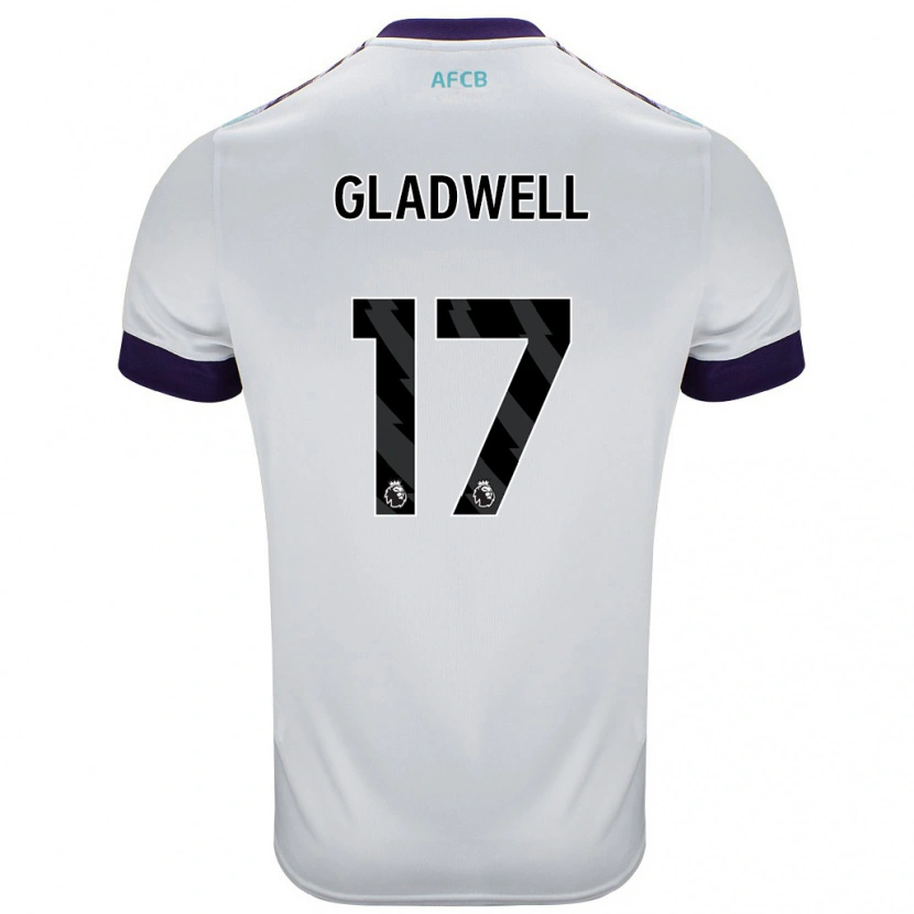 Danxen Mænd Molly Gladwell #17 Hvid Grøn Lilla Udebane Spillertrøjer 2024/25 Trøje T-Shirt