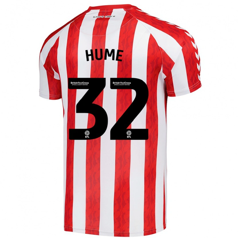 Danxen Kvinder Trai Hume #32 Rød Hvid Hjemmebane Spillertrøjer 2024/25 Trøje T-Shirt