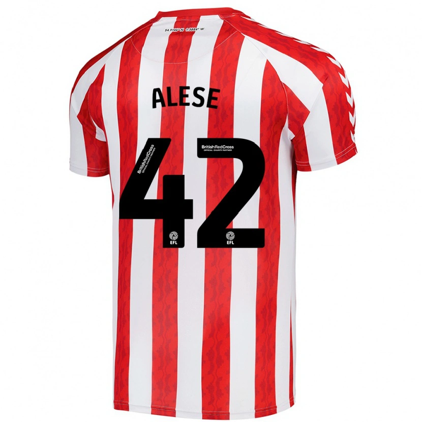 Danxen Kvinder Aji Alese #42 Rød Hvid Hjemmebane Spillertrøjer 2024/25 Trøje T-Shirt