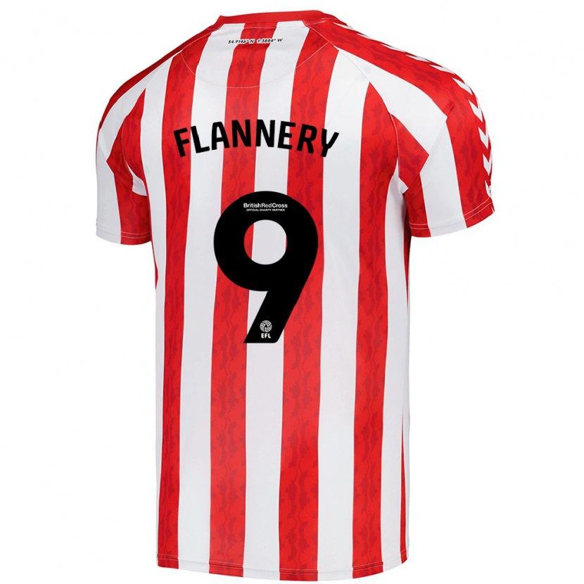 Danxen Kvinder Keira Flannery #9 Rød Hvid Hjemmebane Spillertrøjer 2024/25 Trøje T-Shirt