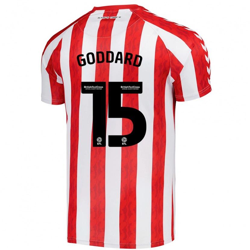 Danxen Kvinder Amy Goddard #15 Rød Hvid Hjemmebane Spillertrøjer 2024/25 Trøje T-Shirt