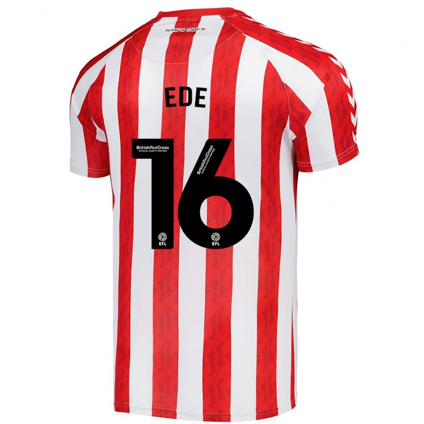 Danxen Kvinder Grace Ede #16 Rød Hvid Hjemmebane Spillertrøjer 2024/25 Trøje T-Shirt