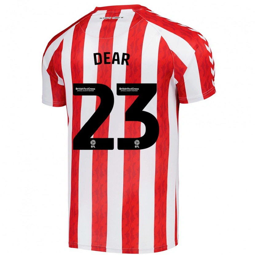 Danxen Kvinder Jenna Dear #23 Rød Hvid Hjemmebane Spillertrøjer 2024/25 Trøje T-Shirt