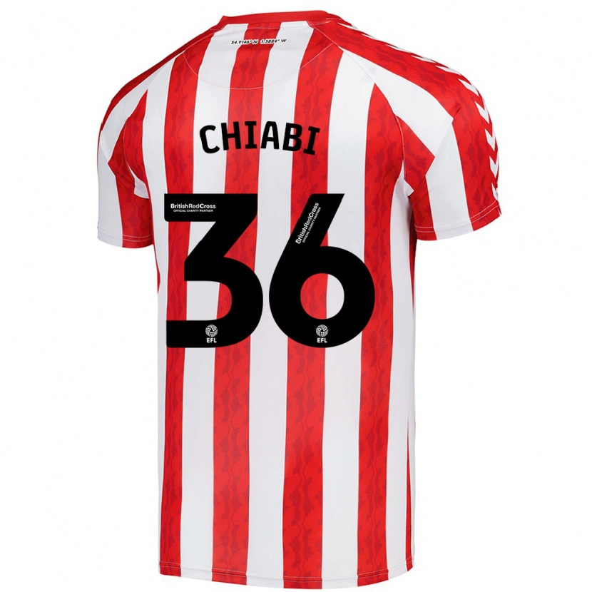 Danxen Kvinder Tom Chiabi #36 Rød Hvid Hjemmebane Spillertrøjer 2024/25 Trøje T-Shirt