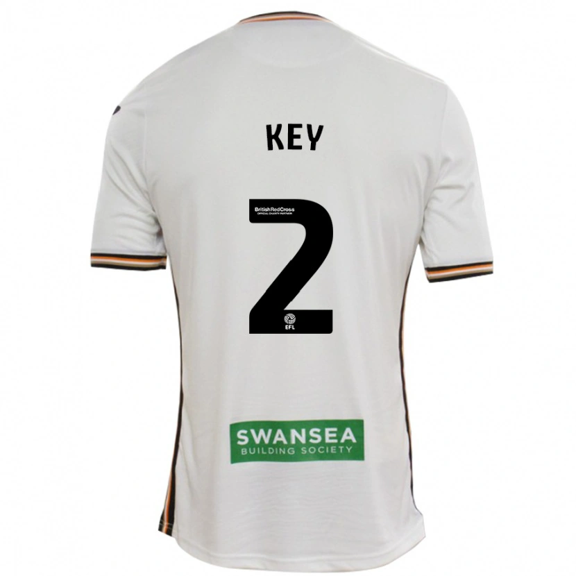 Danxen Kvinder Josh Key #2 Hvid Hjemmebane Spillertrøjer 2024/25 Trøje T-Shirt