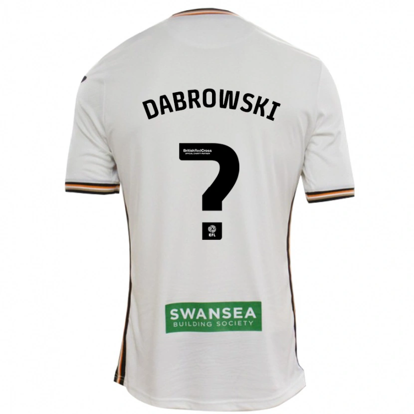 Danxen Kvinder Sebastian Dabrowski #0 Hvid Hjemmebane Spillertrøjer 2024/25 Trøje T-Shirt