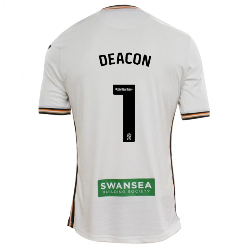 Danxen Kvinder Chelsea Deacon #1 Hvid Hjemmebane Spillertrøjer 2024/25 Trøje T-Shirt