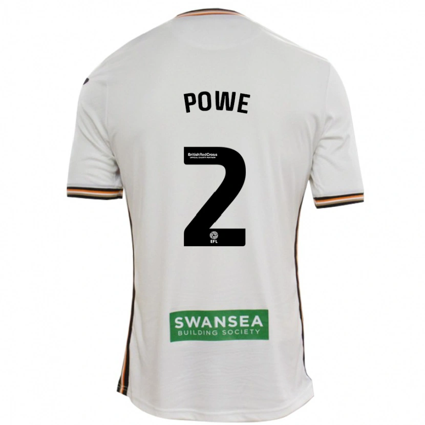 Danxen Kvinder Alicia Powe #2 Hvid Hjemmebane Spillertrøjer 2024/25 Trøje T-Shirt
