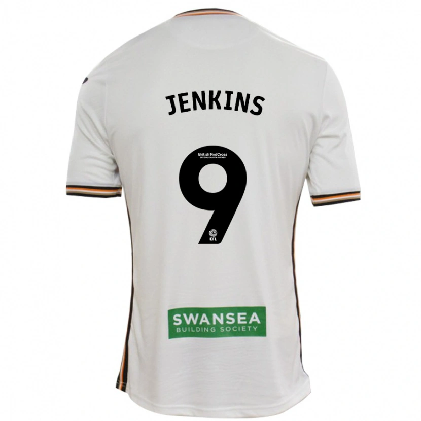 Danxen Kvinder Nieve Jenkins #9 Hvid Hjemmebane Spillertrøjer 2024/25 Trøje T-Shirt