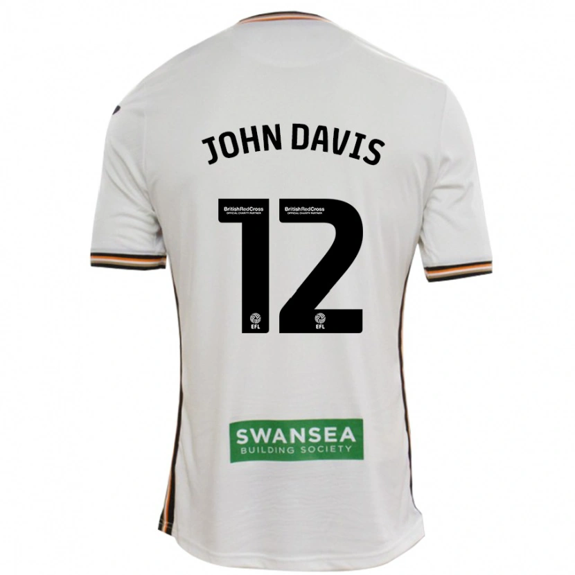 Danxen Kvinder Stacey John-Davis #12 Hvid Hjemmebane Spillertrøjer 2024/25 Trøje T-Shirt